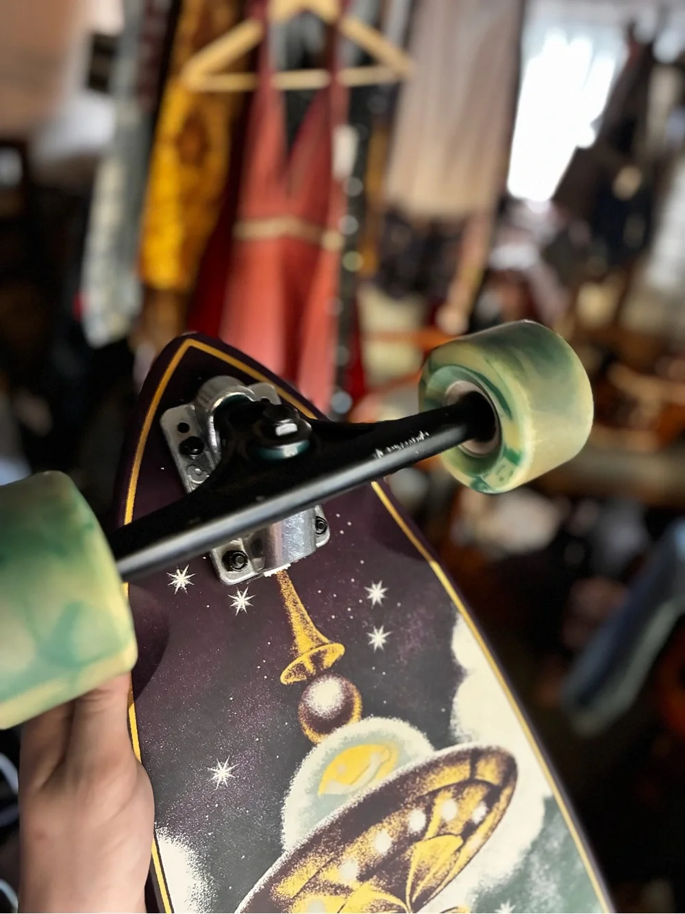 Globe Cosmic Lurker Never Used new longboard, trippy psychedelic